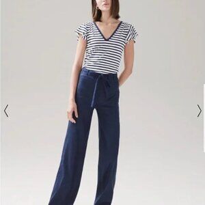 White House Black Market Linen Wide-Leg Trousers • Effortlessly Polished